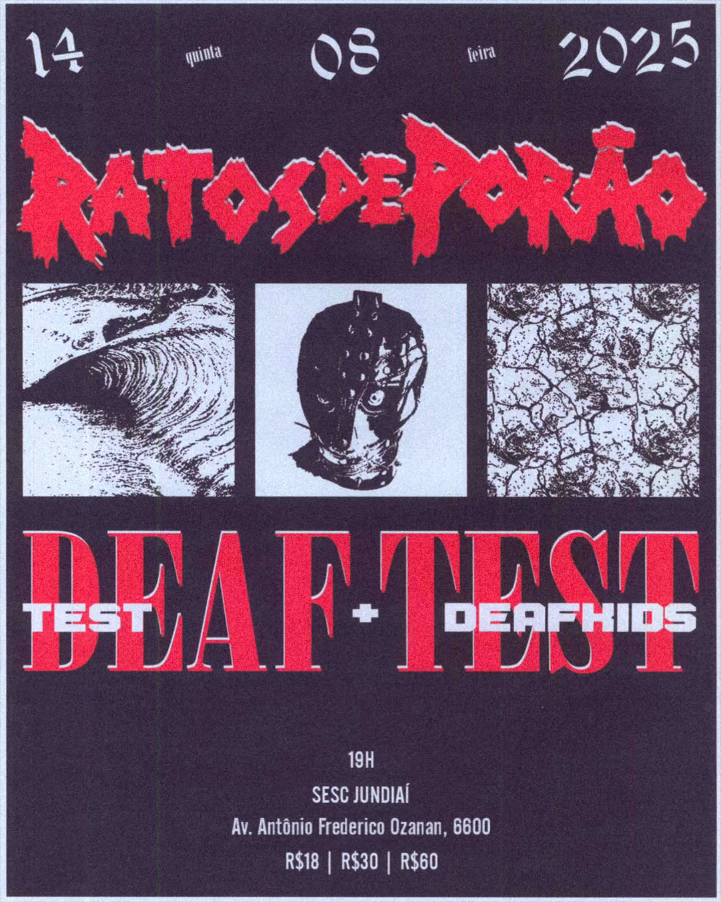 Deaftest e Ratos de Porão no Sesc Jundiaí