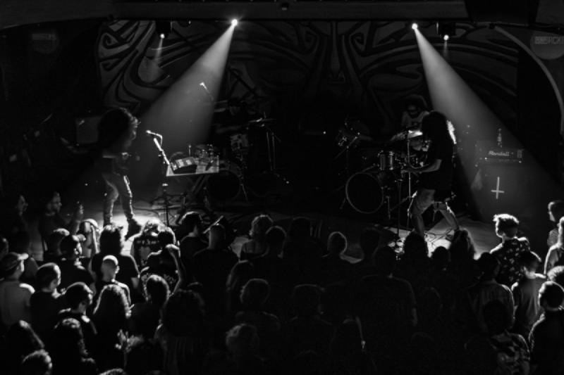 Test & Deafkids na Casa Rockambole durante o primeiro No Hope Fest